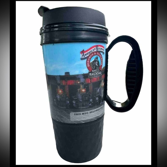 Durango‎ Silverton Railroad travel mug Museum Souvenir Whirley Cup w/Lid USA - Picture 1 of 7